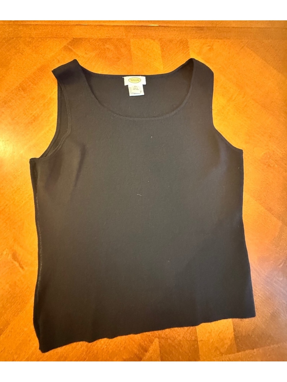 Talbots Black Sleeveless Knit Tank Top Size XL 2627